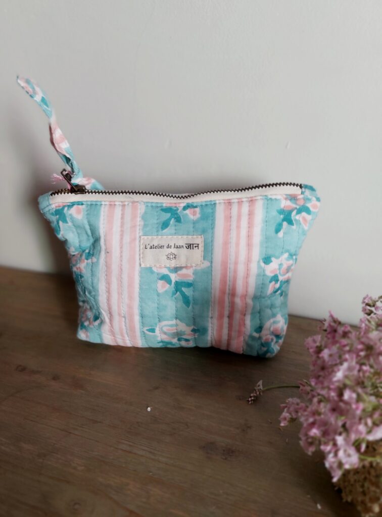 TROUSSE MAKE UP Rayure Pastel